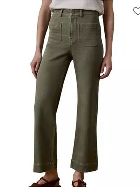Faherty Stretch Terry Patch Pocket Ankle Pant - Forest Olive - 29.
